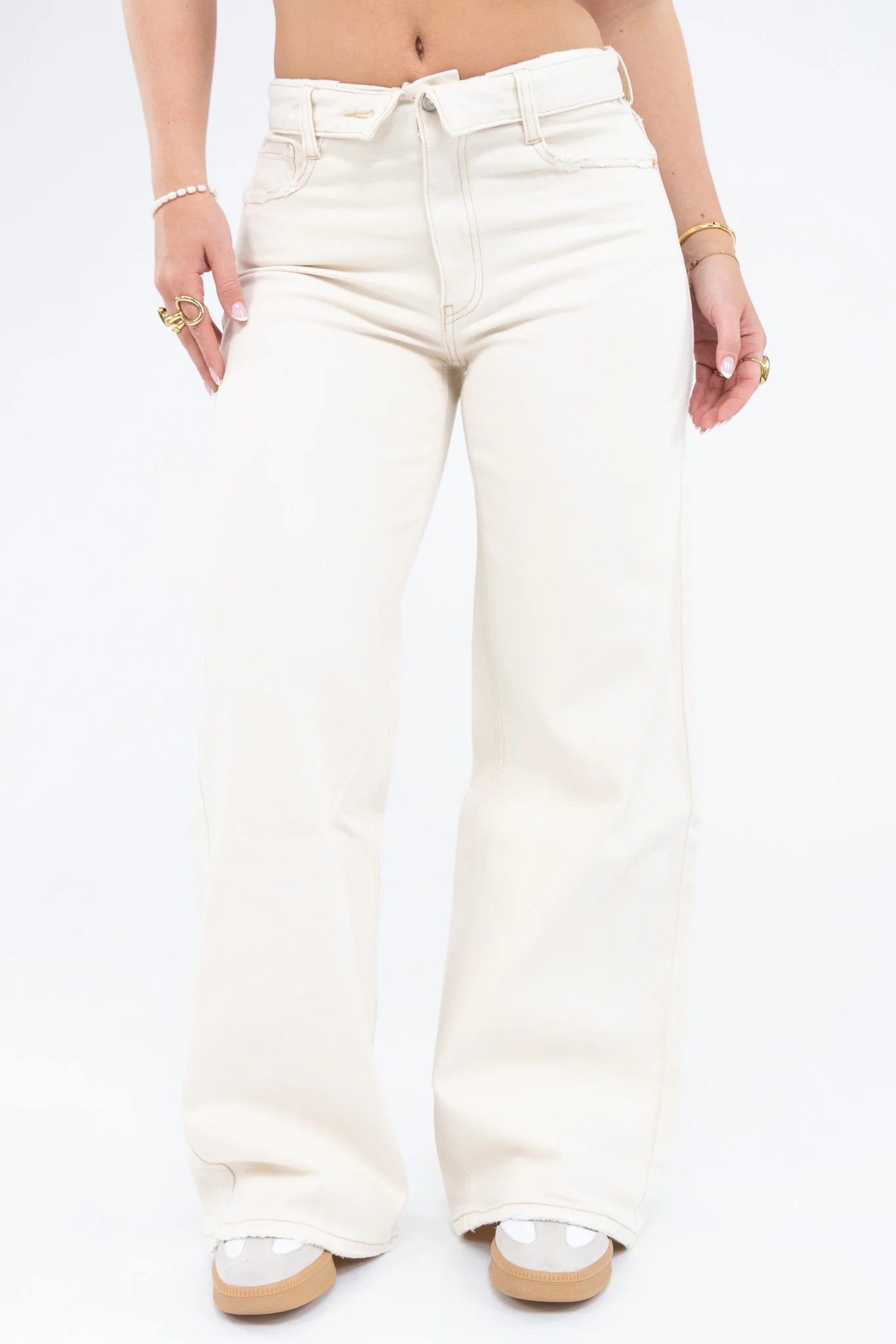 Basic Fold Over Jeans - Image 13