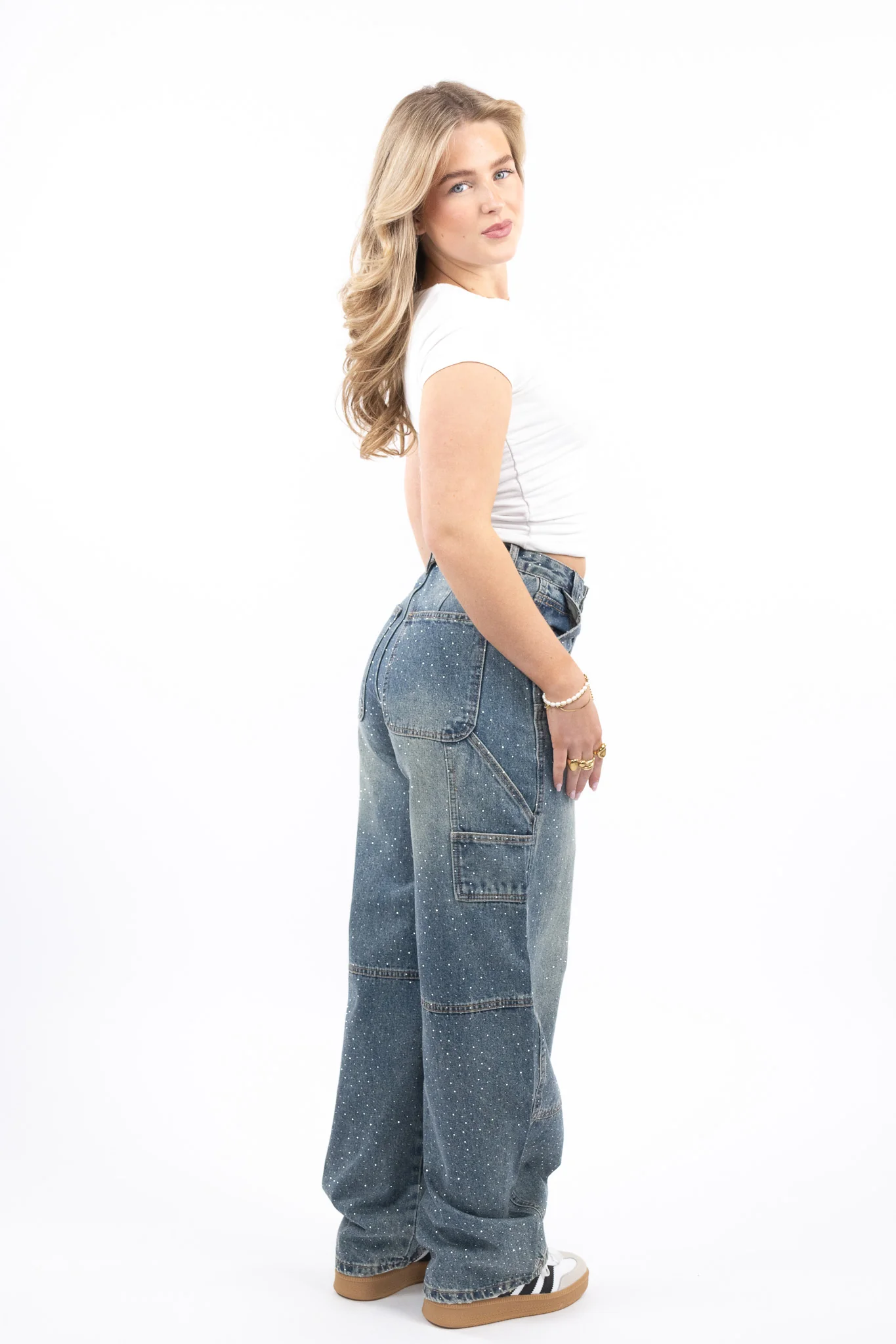 Glitter Carpenter Jeans - No Stretch - Image 3