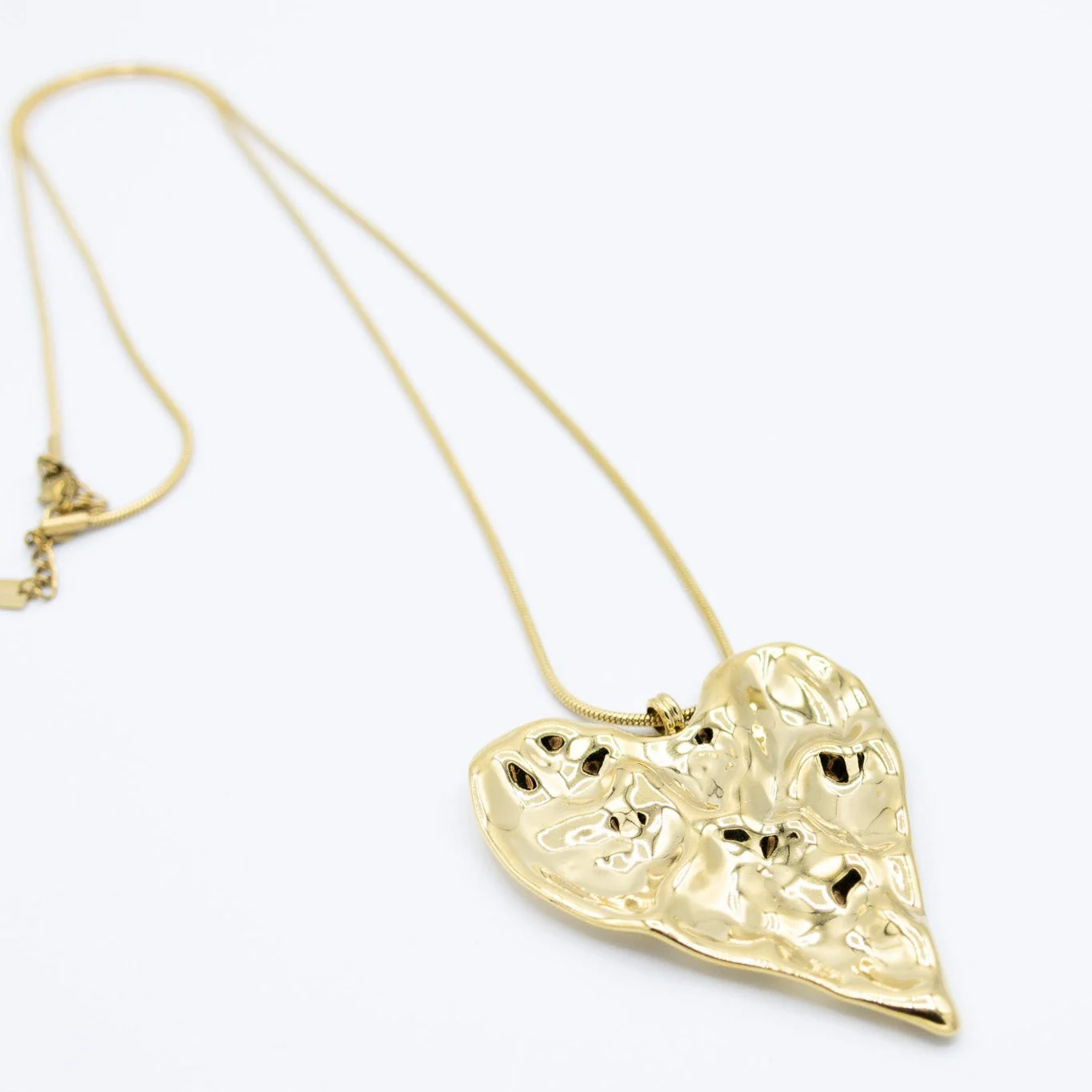 Golden Heart Necklace Long - Image 2