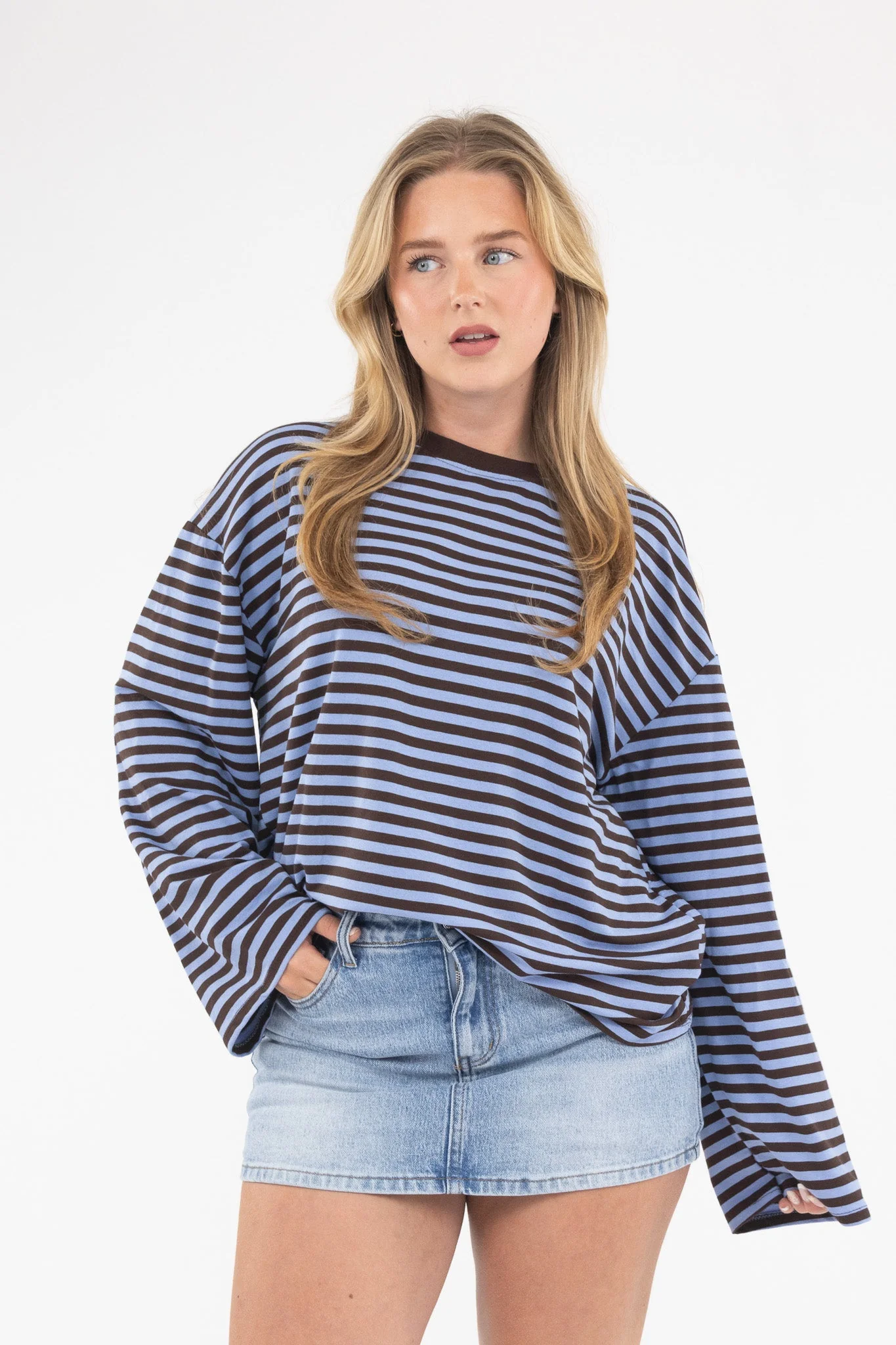 Long Sleeve Striped Tee - Image 16