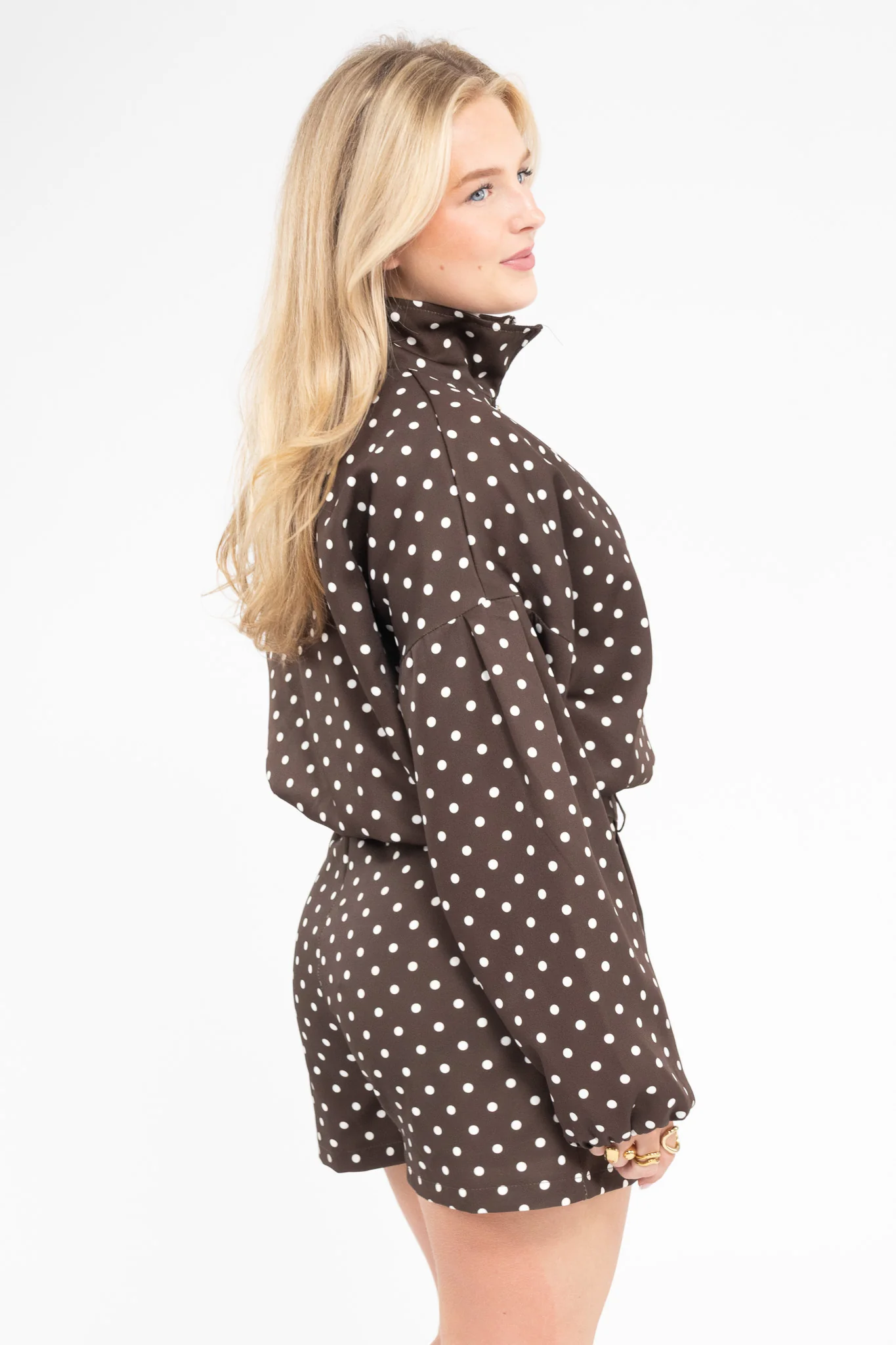 Polka Dot Jacket - Brown - Image 4