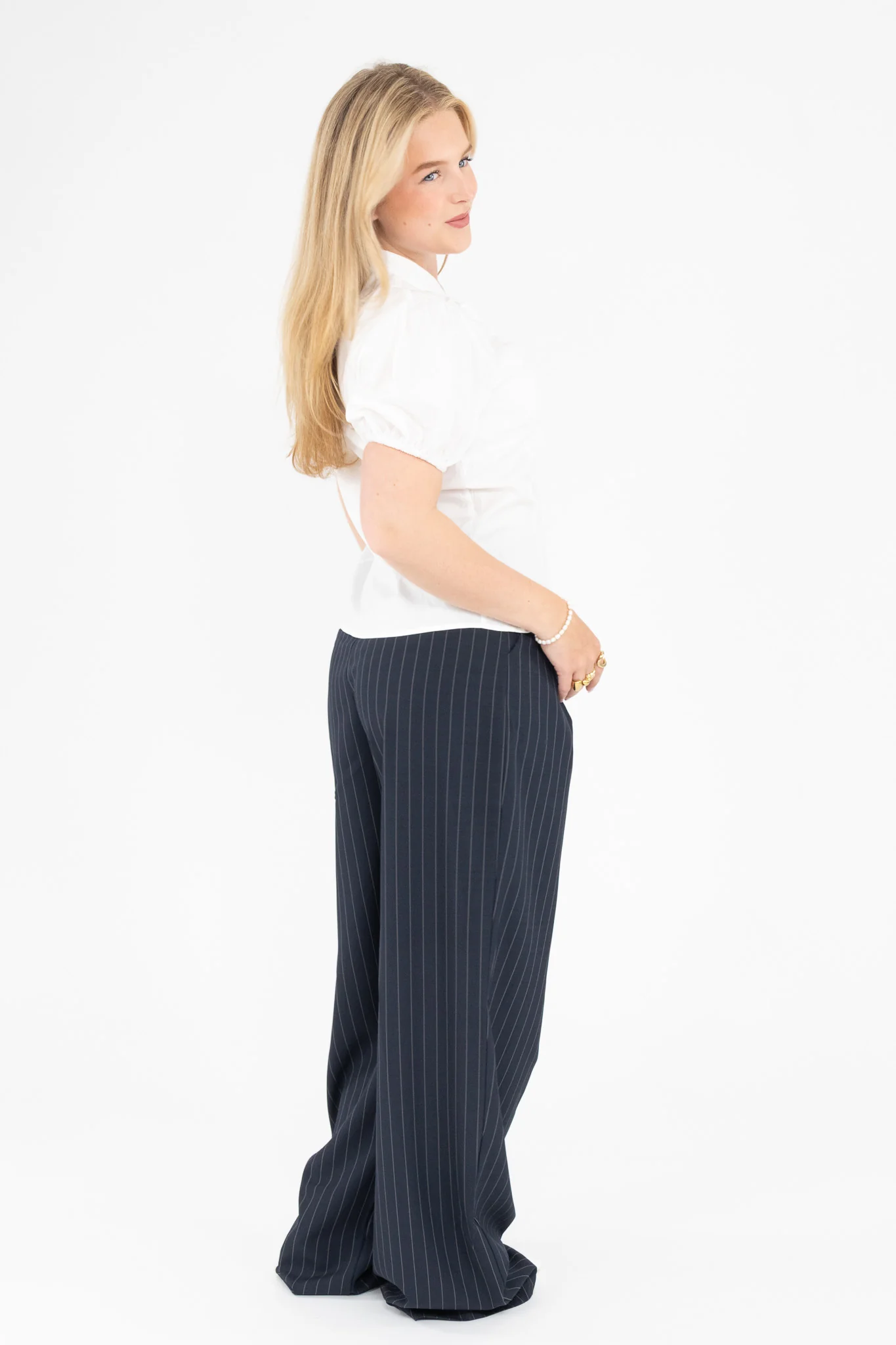Pinstripe Pleated Pantalon Tall - Image 4